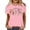 Rose, variante sur YDLCAFD T-Shirts pour Femmes Grande Taille Coupe Ample Femmes Décontracté Mode Imprimés Manches Courtes Col Rond T-Shirt Ample Blouse Hauts