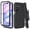 Black Stripe, variant on Thousand Gear Samsung Galaxy A17 5G Defender Case with Built-in Screen Protector & Belt Clip | Heavy Duty Shockproof Rugged Kickstand Phone Cover Black