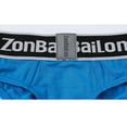 thumbnail image 3 of TANBOM Mens Sexy G String Thongs Soft Bulge Pouch Breathable Stretchy Underwear Blue M, 3 of 9