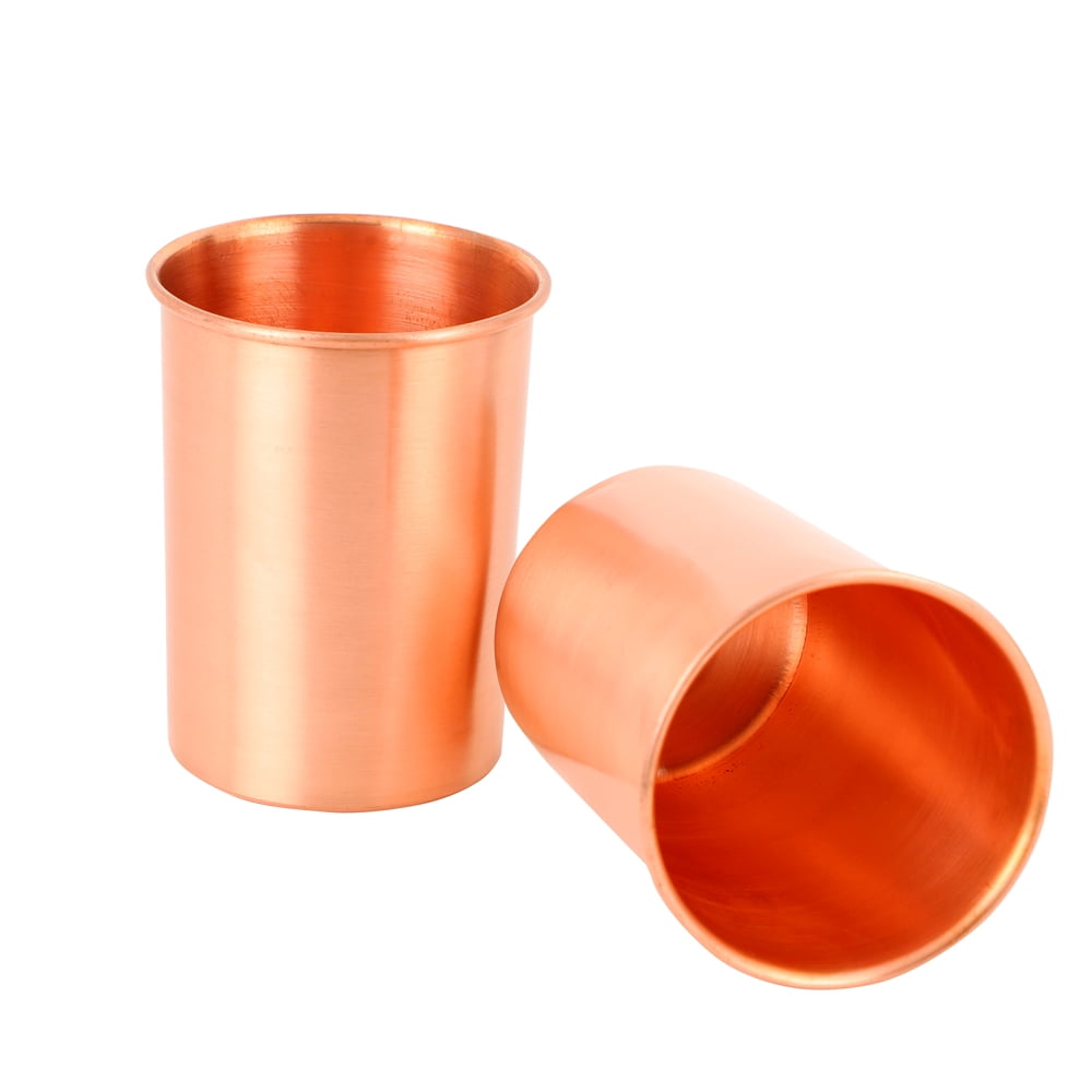 Stylist Copper Glasses 100% Pure Drinking Copper Glass Tumbler Solid Cups 250 ML 