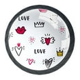 thumbnail image 1 of 4 Pcs Heart Crown Princess Knobs for Kitchen Cabinet Cupboard Dresser Bookcase Drawer Pulls Handles Round Home Decor, 1 of 8