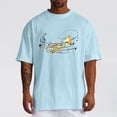 thumbnail image 2 of Rggeeun Men'S Tee Shirts Trumpet Pattern Short Sleeve Crew Neck Loose Fit Soft Breathable for Summer Workout Classic Tees,Light Blue,M, 2 of 5