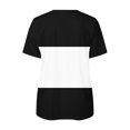 thumbnail image 4 of Blusa informal con cuello en V y manga corta con estampado de verano para mujer con estilo OAVQHLG3B Store  lin121212, 4 of 5
