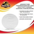 thumbnail image 7 of Jurassic Park Tyrannosaurus Rex Logo Heavy Duty Ceramic Coaster | 4 Inches Round, 7 of 7