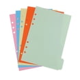 thumbnail image 2 of 5 piezas de papel Kraft con pestañas, tamaño A5, insertos de índice para cuaderno, papel divisor de con 6 agujeros , Multicolor, como se describe Macarena Cuaderno de papel con pestañas, 2 of 8