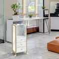 thumbnail image 5 of BarberPub Utility Cart with Storage Drawers, Tool Holders and Shelf, Salon Trolley with Lockable Wheels, 5 of 8