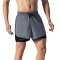 thumbnail image 6 of Bibifish Women's 2-In-1 Shorts Double Layer Unisex Couple Running Outdoor Shorts Workout Shorts, 6 of 6