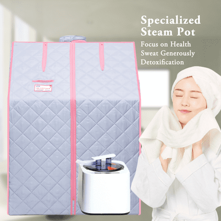 Steam Sauna, Half Body Steam Sauna Tent for Spa Detox at Home PVC Pipe Connector, with FCC Certification, Gray