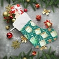 thumbnail image 6 of RMDQTR Christmas Stockings for Xmas Gifts - Large Size Festive Holiday Decor for Family Green Coffee Cups and Snowflakes, 6 of 8