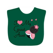 Inktastic I Love My Great Aunt Girls Baby Bib