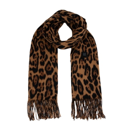 BE-TOOL Electric Heating Scarf Outdoor Warm Electric Scarf Winter Heated Scarf with 3 Temperature Control Red Brown