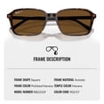 thumbnail image 3 of Ray-Ban RB2231F RAIMOND POLARIZED Square Shaped Sunglasses for Men & Women - Includes Official Rayban Eyewear Kit - Ideal Formal & Casual Wear Sunglasses - B-15 Brown Lens, 3 of 7