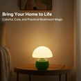 thumbnail image 2 of Mushroom Lamp Vintage Bedside Table Lamp  Glass Mushroom Decor Nightstand Lamp with 3 Color Temps, Cute Retro Small Desk Lamp for Bedroom Office, Mid Century Modern Aesthetic Home Deco Gift, 2 of 7