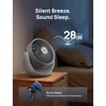 thumbnail image 2 of Dreo Ventilador para dormitorio, ventiladores de mesa ultra silenciosos de 28 dB de 11 pulgadas, flujo de aire fuerte de 60 pies, ajuste vertical de 120°, 3 velocidades, circulador de aire para escrit, 2 of 5