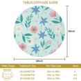 thumbnail image 3 of Pioneer Flower Floral Print Pattern Round Tablecloth 60 X 60 Inch, Wrinkle Resistant Wipeable Table Cloth for Kitchen Dining Picnic Patio Party, 3 of 6