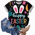 thumbnail image 7 of mgoYE T-Shirt for Women Womens Happy Easter Day Neck Shirt Funny Bunny Rabbit Eggs Graphic Short Sleeve Tee Spring Casual Tops(Black,XL), 7 of 7