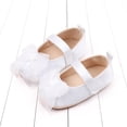 thumbnail image 5 of Biezeib Baby Girls Mary Jane Flats Cute Tulle Bow Princess Dress Shoes Non-Slip Crib Shoes for Infants, 5 of 6