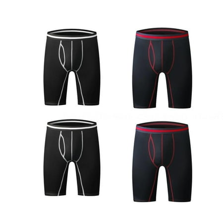 

4Pcs Men s Underwear Boxer Briefs Plus Size Long Underwear Natural Cotton High Quality M