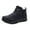 Blue, variant on Women's Soft Plush Winter Snow Boots Warm Platform Lug Sole Side Zipper Lightweight Hiking Boots for Cold Weather Outdoor Outfits