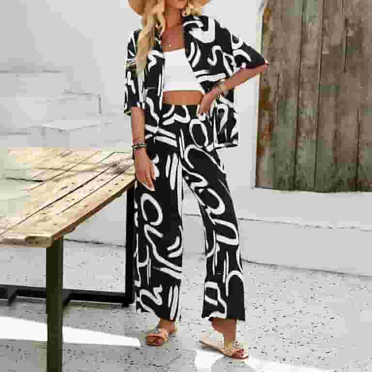 Buigttklop Womens Fancy Outfit Fashion Graphic Piece Sets for