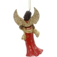 thumbnail image 6 of Kurt Adler 4.75" Resin Red & Gold African American Angel Ornament 3/asstd, 6 of 6