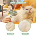 thumbnail image 2 of Cepillo pulverizador para gatos para mudarse de pelo: peine para eliminar el pelo de mascotas con tanque de agua y botón de liberación, cepillo de vapor para gatos/perros, cepillo de baño pa, 2 of 5