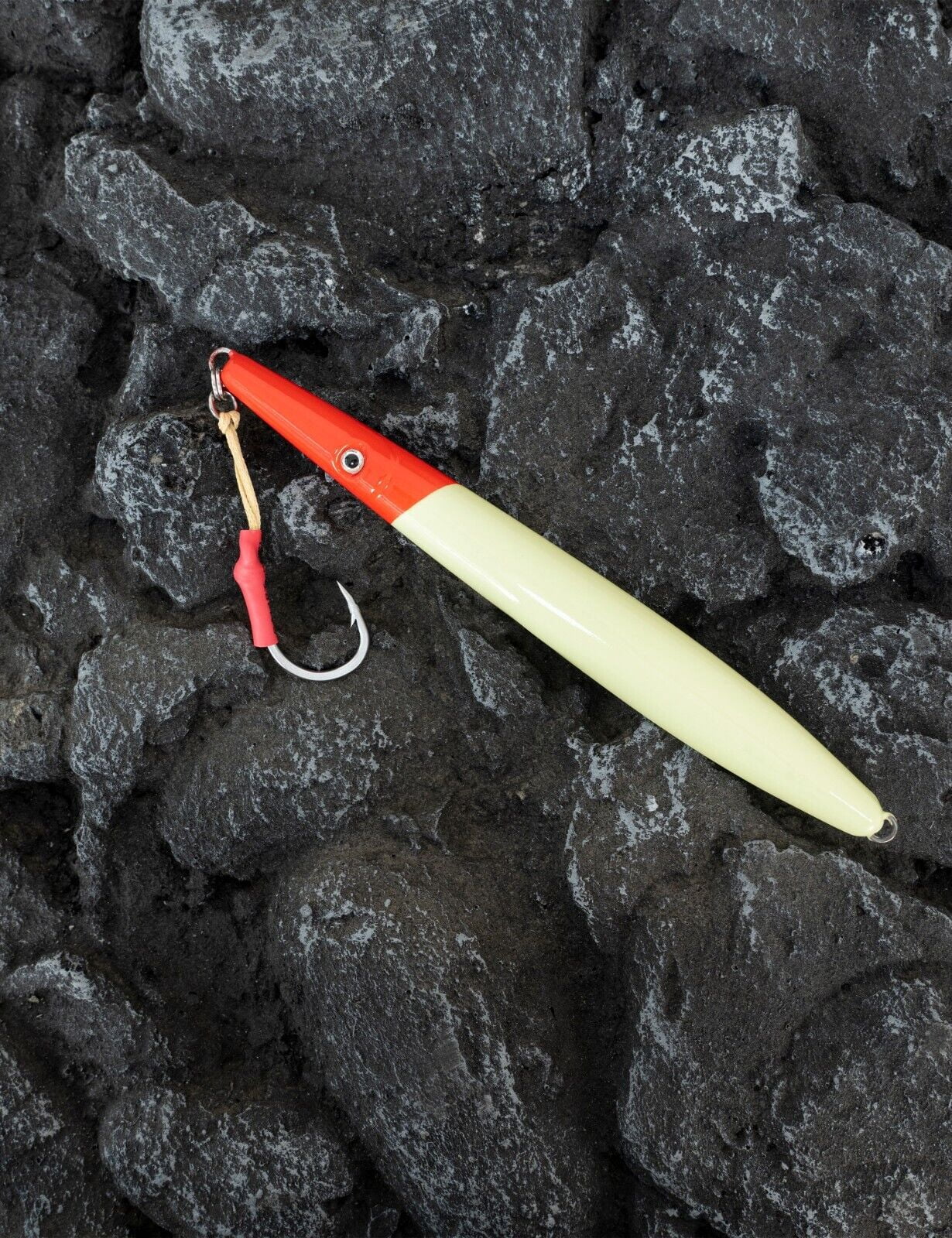 BLUEWING Big Game Jig Glow 1pc Vertical Jigging Lure Saltwater Fishing Lures Sinking Fishing Jig with Stainless Steel Hook for Tuna, Amberjack, Snapper, 400g