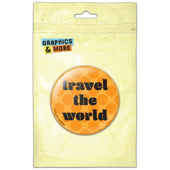 Travel the World Pinback Button Pin Badge