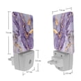 thumbnail image 7 of PhooArto Lavender Purple Gold Marble Texture Plug in LED Night Light Auto Sensor Dusk to Dawn Decorative Night for Bedroom, Bathroom, Kitchen, Hallway, Stairs, Baby's Room, Energy Saving, 7 of 7