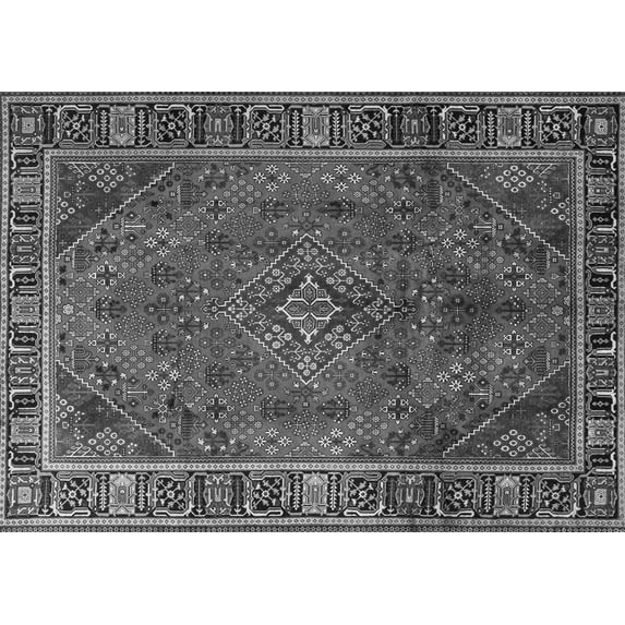 Ahgly Company Machine Washable Indoor Rectangle Persian Gray Traditional Area Rugs, 2' x 3'