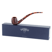 Savinelli Clarks Favorite - Italian Crafted Briar Pipe, Hand Crafted Wooden Pipe, Bent Billiard Style Long Pipe, Gentleman's Pipe, 6mm, Rusticated Finish