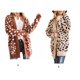 thumbnail image 3 of sweethay Cárdigan de punto para mujer con bolsillos, abrigo de otoño invierno con estampado de puntos, moda elegante, suéter para mujer y niña, ropa Prendas para la parte del cuerpo Café sweethay AP012980-01, 3 of 6
