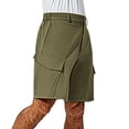 thumbnail image 6 of FRSASU Men's Hiking Cargo Lightweight Quick Dry Casual Golf Work Fishing Shorts with Zipper Pockets Green, 6 of 7