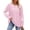 Pink, variant on Ronuti Long Sleeve Shirts for Women Color Block Casual Tops Fall Outfits 2025 Basic Tees Trendy Clothes
