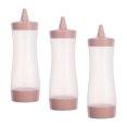 thumbnail image 4 of FELTECHELECTR 3 botellas transparentes flexibles de 350 ml: recipientes flexibles rellenables para aderezos, kétchup y salsa barbacoa. Dispensador de salsas para picnic y camping., 4 of 6