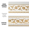 thumbnail image 3 of Gold on French White Floral Chair Rail 94 Inch, 3 of 5