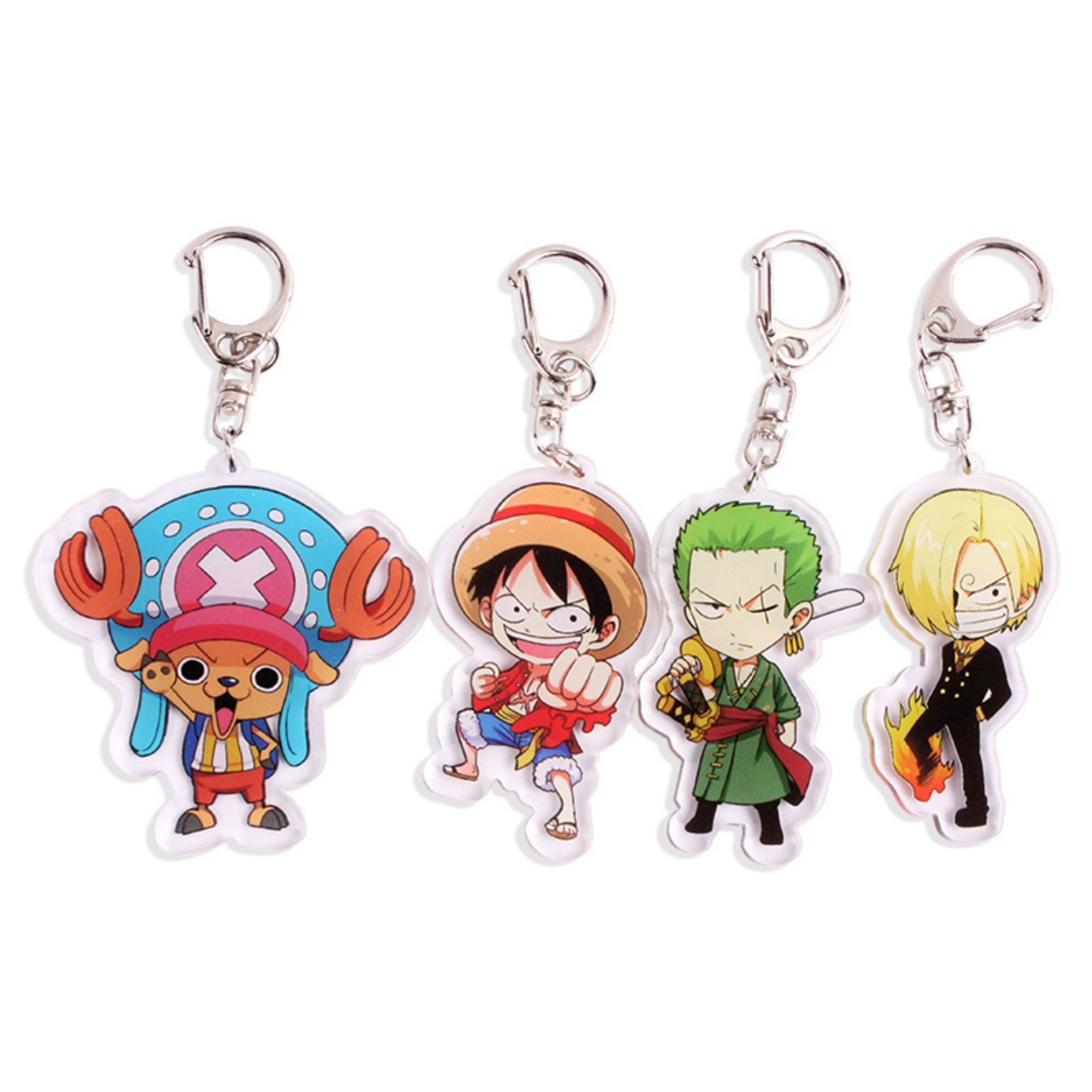 Wilomis One Piece 6pcs Anime Keychain Luffy Zoro Ace Sanji Chopper Law Figure Pendant Birthday Gift Or Party Favors For Kids Walmart Com