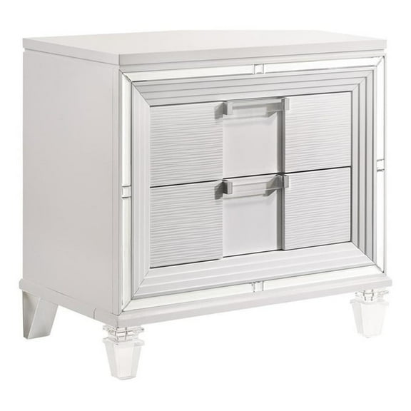 Picket House Furnishings Charlotte 2-Drawer Nightstand w/ USB in White