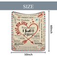 thumbnail image 4 of to My Wife Flannel Blanket 50Wx60H Inch Wedding from Husband Mother's Day Romantic Couple Soft Warm Fuzzy Throw Blanket for Sofa Bed Throws Birthday Presents, 4 of 5