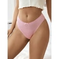 thumbnail image 5 of 3 Pack Women's Panties Silky Sexy Satin Bikini Panties with Bow S - Plus Size Women's Solid Color Underwear, 5 of 9