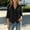 Black-07, variant on Womens Lapel Classic Button Down Shirts 3/4 Sleeve Collared Blouses Fashion Casual Blouse