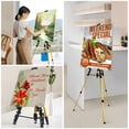 thumbnail image 4 of 61"-20"Artist Easel Stand, Thick Aviation Aluminum Tripod Display Easel with Portable Bag for Floor/Table-Top Drawing and Displaying, Painting Easel for kids Adult, Spirit Level, Champagne, 4 of 10