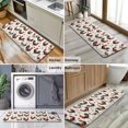 thumbnail image 6 of White Chicken Orange Flower Pattern Kitchen Rug Mat,Kitchen Runner Rugs Non Skid Washable,Decorative Kitchen Floor Mats for Kitchen,Sink,Laundry,17"x47.2", 6 of 7