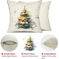 thumbnail image 6 of Christmas Pillow Covers 18x18 Inch Set of 2 Watercolor Christmas Tree Stars Decorative Throw Pillows Winter Christmas Decor for Home Couch 42, 6 of 6