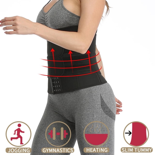 Correa del sudor del corsé del entrenador de cintura del neopreno, recortador de cintura del cuerpo de s mujeres para Negro L Macarena entrenador de cintura para mujeres