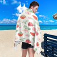 thumbnail image 4 of Coolnut Beach Towels Strawberry Cartoon Camping Towels Leaves Flowers Sand Free Beach Towel, 30"x60" Large Beach Towels Quick Dry Bath Travel Towels Pool Yoga Beach Mat for Men Women, 4 of 6