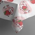 thumbnail image 5 of White Cow Strawberry Pattern Square Tablecloth,Waterproof Square Table Cover,Wipeable Spillproof Washable Table Cover for Home Kitchen Party Decor 42"X42"(107x107cm), 5 of 6