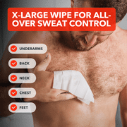 SweatBlock Maximum Clinical Antiperspirant XL Body Wipes