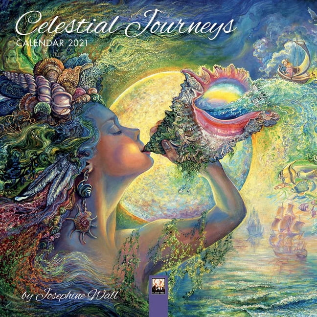 Celestial Journeys by Josephine Wall Mini Wall calendar 2025 (Art