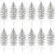 thumbnail image 1 of 12pcs Glitter Persian Leaves Artificial Shrubs Leaves Wedding Table Flower Arrangements Golden bd, 1 of 5